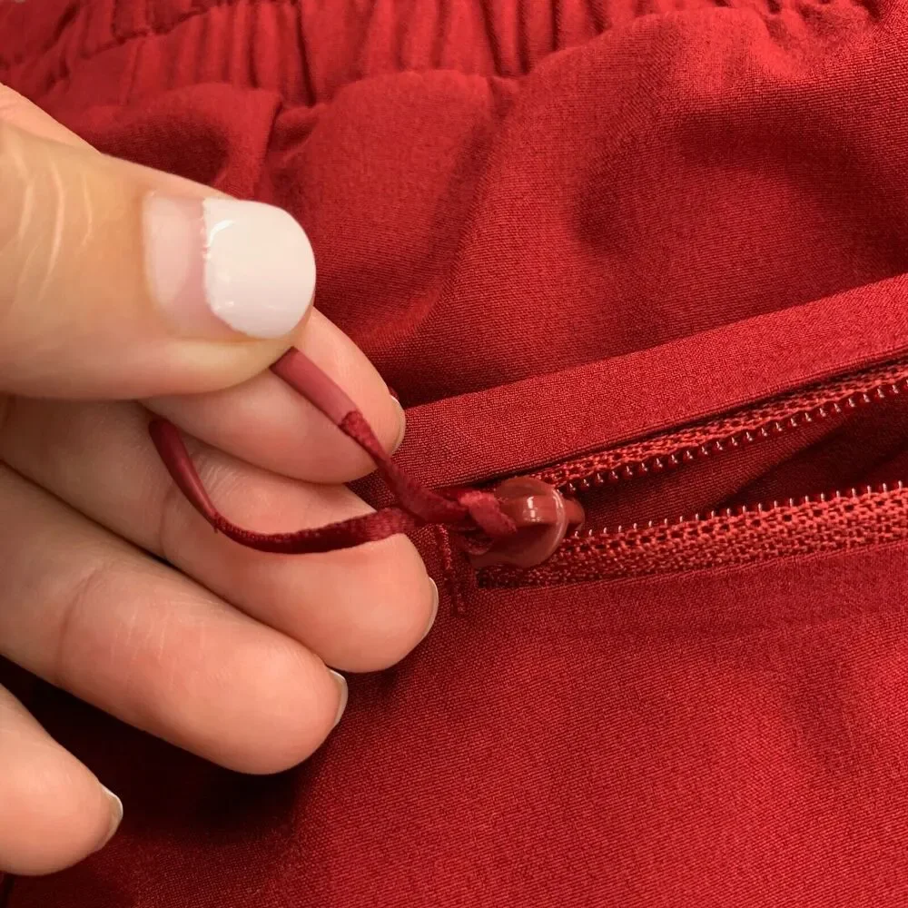 Lululemon Swim Shorts Mens S Small‎ Ruby Red Channel Cross Brief Lined Trunks